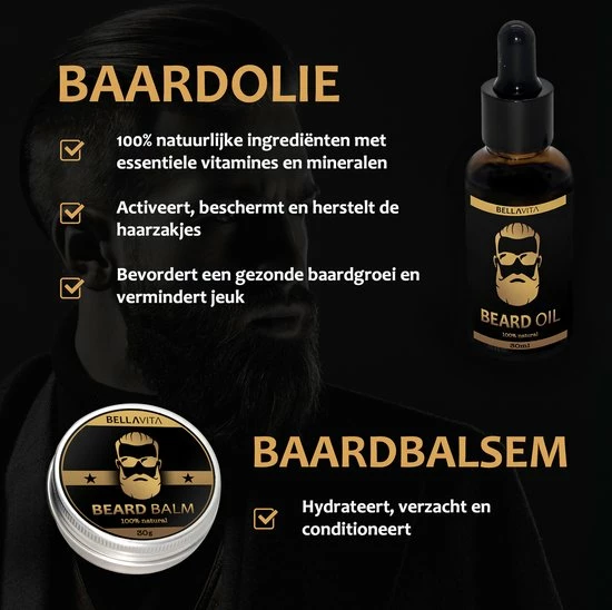 Beste Pirce ✔️ BELLAVITA Baardgroei Kit - 9 Delig - Baardgroei Set - Baardolie - Baard Set - Baard - Giftset - Black Friday - Sinterklaas - Kerst - Baardverzorging - Baardbalsem - Baardgroei - Cadeau - 100% Natuurlijk ✔️ 6 Beste Pirce ✔️ BELLAVITA Baardgroei Kit - 9 Delig - Baardgroei Set - Baardolie - Baard Set - Baard - Giftset - Black Friday - Sinterklaas - Kerst - Baardverzorging - Baardbalsem - Baardgroei - Cadeau - 100% Natuurlijk ✔️ - Afbeelding 4