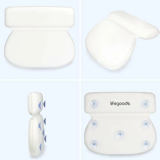 Coupon 𧨠LifeGoods Luxe Badkussen Met Anti Slip Zuignappen - Home Spa Kussen Voor Rug/Schouder/Nek - Orthopedisch Hoofd Steun Voor In Bad En Jacuzzi - Waterdicht - Wit π₯ 4 Coupon 𧨠LifeGoods Luxe Badkussen Met Anti Slip Zuignappen - Home Spa Kussen Voor Rug/Schouder/Nek - Orthopedisch Hoofd Steun Voor In Bad En Jacuzzi - Waterdicht - Wit π₯ - Afbeelding 2