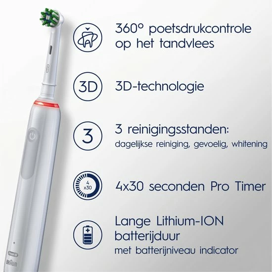 Beste Pirce ⭐ Oral B Oral-B Pro 3 3500 - Elektrische Tandenborstel - Wit ✨ 8 Beste Pirce ⭐ Oral B Oral-B Pro 3 3500 - Elektrische Tandenborstel - Wit ✨ - Afbeelding 6