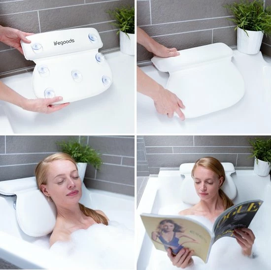 Coupon 𧨠LifeGoods Luxe Badkussen Met Anti Slip Zuignappen - Home Spa Kussen Voor Rug/Schouder/Nek - Orthopedisch Hoofd Steun Voor In Bad En Jacuzzi - Waterdicht - Wit π₯ 6 Coupon 𧨠LifeGoods Luxe Badkussen Met Anti Slip Zuignappen - Home Spa Kussen Voor Rug/Schouder/Nek - Orthopedisch Hoofd Steun Voor In Bad En Jacuzzi - Waterdicht - Wit π₯ - Afbeelding 4