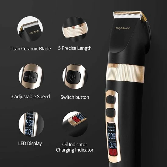 Coupon 💯 Aigostar Sharper 32ICC - Tondeuse Mannen - Draadloze Haartrimmer - Trimmer - Zwart 🧨 6 Coupon 💯 Aigostar Sharper 32ICC - Tondeuse Mannen - Draadloze Haartrimmer - Trimmer - Zwart 🧨 - Afbeelding 4