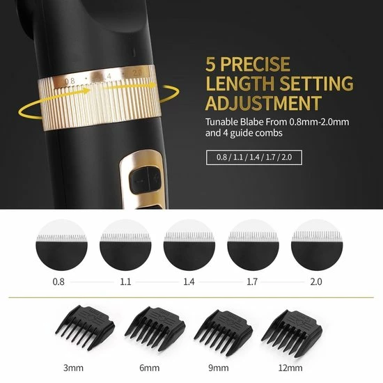 Coupon 💯 Aigostar Sharper 32ICC - Tondeuse Mannen - Draadloze Haartrimmer - Trimmer - Zwart 🧨 9 Coupon 💯 Aigostar Sharper 32ICC - Tondeuse Mannen - Draadloze Haartrimmer - Trimmer - Zwart 🧨 - Afbeelding 7