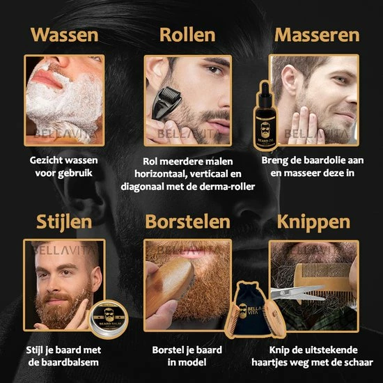 Beste Pirce ✔️ BELLAVITA Baardgroei Kit - 9 Delig - Baardgroei Set - Baardolie - Baard Set - Baard - Giftset - Black Friday - Sinterklaas - Kerst - Baardverzorging - Baardbalsem - Baardgroei - Cadeau - 100% Natuurlijk ✔️ 10 Beste Pirce ✔️ BELLAVITA Baardgroei Kit - 9 Delig - Baardgroei Set - Baardolie - Baard Set - Baard - Giftset - Black Friday - Sinterklaas - Kerst - Baardverzorging - Baardbalsem - Baardgroei - Cadeau - 100% Natuurlijk ✔️ - Afbeelding 8