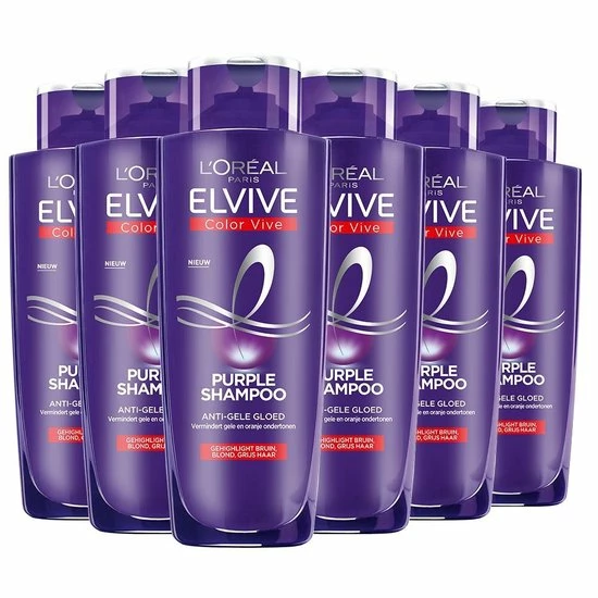 Goedkoop ❤️ L’Oréal Paris L'Oréal Paris Elvive Color Vive Purple Zilver Shampoo - 6 X 200 Ml - Voordeelverpakking 😍 3 Goedkoop ❤️ L’Oréal Paris L'Oréal Paris Elvive Color Vive Purple Zilver Shampoo - 6 X 200 Ml - Voordeelverpakking 😍