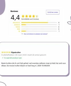 Beste recensies van 😍 BeautyFit Heatless Curls 44 Stuks + Luxe Opberg-tas - Krulset - Haarrollers - Krullen Zonder Hitte - Wave Formers - Haarkruller - Krullers - Haar Rollers Zelfklevend - Sinterklaas Cadeautjes - Kerstcadeau - Kerst Cadeau - Vrouwen 😉 -L'Oréal Shop 550x550 1199