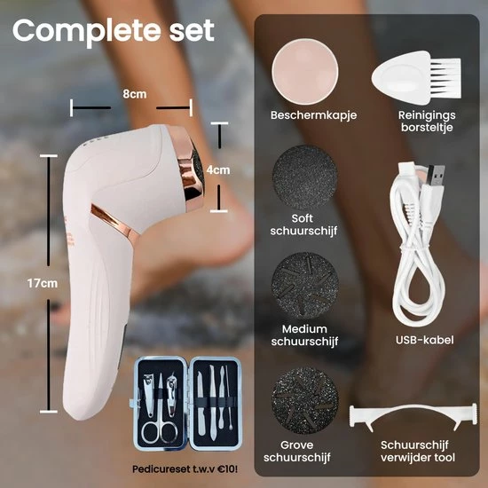 Beste deal ๐ Beeperfect® Elektrische Eeltverwijderaar Met Stofzuigsysteem - Voetvijl - Eeltvijl - IPX7 Waterdicht - Gratis Pedicure Set - ๐ 9 Beste deal ๐ Beeperfect® Elektrische Eeltverwijderaar Met Stofzuigsysteem - Voetvijl - Eeltvijl - IPX7 Waterdicht - Gratis Pedicure Set - ๐ - Afbeelding 7