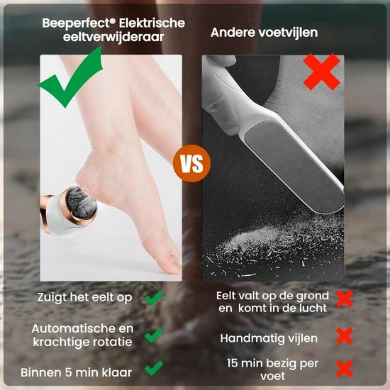 Beste deal ๐ Beeperfect® Elektrische Eeltverwijderaar Met Stofzuigsysteem - Voetvijl - Eeltvijl - IPX7 Waterdicht - Gratis Pedicure Set - ๐ 11 Beste deal ๐ Beeperfect® Elektrische Eeltverwijderaar Met Stofzuigsysteem - Voetvijl - Eeltvijl - IPX7 Waterdicht - Gratis Pedicure Set - ๐ - Afbeelding 9