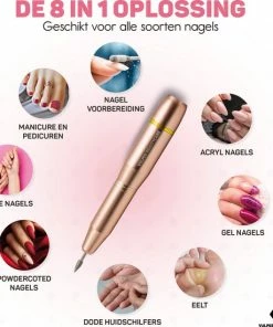 Uitgang 🥰 Vulpes Goods Vulpes BeautyCare® Elektrische Nagelvijl - 11 Nagelfrees Bitjes, 96 Schuurrolletjes & Draagtas - Manicure En Pedicure Set - Limited Edtion - Rosé/Goud 😍 -L'Oréal Shop 550x550 126