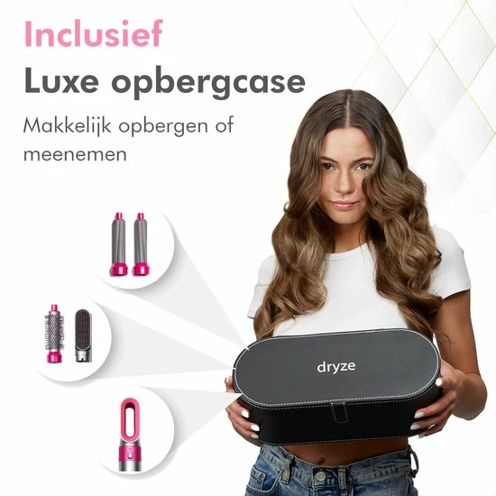 Uitgang 🥰 Dryze Airwrap Grey/pink Edition - Inclusief Leren Opbergdoos - Krultang - Föhn - Föhnborstel En Stijltang In 1 🤩 10 Uitgang 🥰 Dryze Airwrap Grey/pink Edition - Inclusief Leren Opbergdoos - Krultang - Föhn - Föhnborstel En Stijltang In 1 🤩 - Afbeelding 8