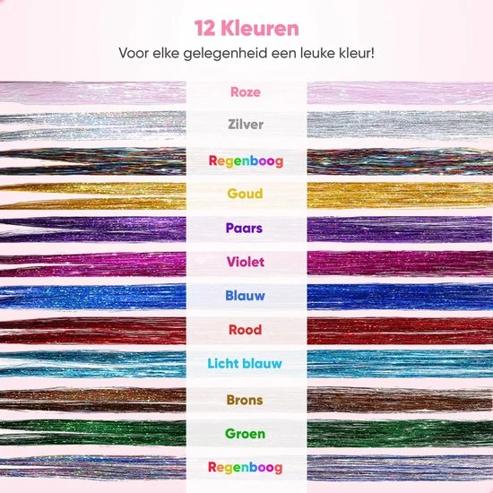 Uitgang β¨ SHOPFINO Glitter Hair Extensions - Hair Tinsel Kit - Haar Extentions - Hittebestendig - TikTok - 12 Verschillende Kleuren - 4800 Hairtinsels - Black Friday - Sinterklaas - Cadeautip π 7 Uitgang β¨ SHOPFINO Glitter Hair Extensions - Hair Tinsel Kit - Haar Extentions - Hittebestendig - TikTok - 12 Verschillende Kleuren - 4800 Hairtinsels - Black Friday - Sinterklaas - Cadeautip π - Afbeelding 5