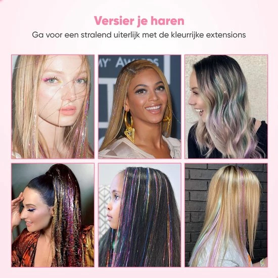 Uitgang β¨ SHOPFINO Glitter Hair Extensions - Hair Tinsel Kit - Haar Extentions - Hittebestendig - TikTok - 12 Verschillende Kleuren - 4800 Hairtinsels - Black Friday - Sinterklaas - Cadeautip π 8 Uitgang β¨ SHOPFINO Glitter Hair Extensions - Hair Tinsel Kit - Haar Extentions - Hittebestendig - TikTok - 12 Verschillende Kleuren - 4800 Hairtinsels - Black Friday - Sinterklaas - Cadeautip π - Afbeelding 6