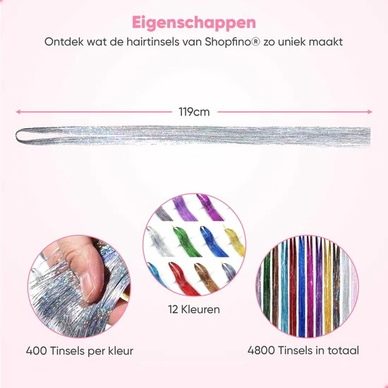 Uitgang β¨ SHOPFINO Glitter Hair Extensions - Hair Tinsel Kit - Haar Extentions - Hittebestendig - TikTok - 12 Verschillende Kleuren - 4800 Hairtinsels - Black Friday - Sinterklaas - Cadeautip π 11 Uitgang β¨ SHOPFINO Glitter Hair Extensions - Hair Tinsel Kit - Haar Extentions - Hittebestendig - TikTok - 12 Verschillende Kleuren - 4800 Hairtinsels - Black Friday - Sinterklaas - Cadeautip π - Afbeelding 9