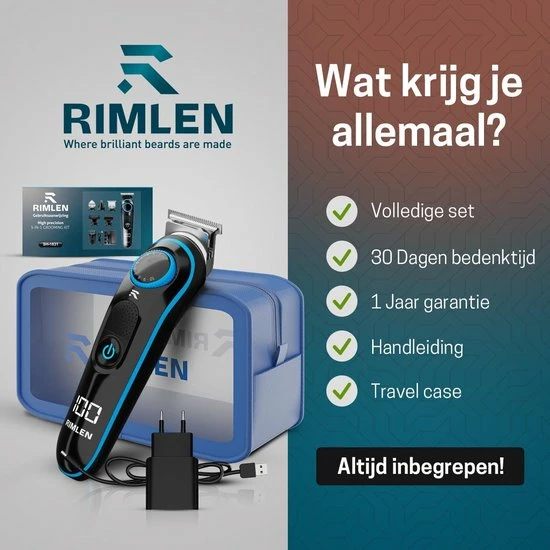 Kopen 🌟 Rimlen® 5 In 1 Baardtrimmer Voor Mannen - Trimmer Voor Baard En Lichaam - Neus En Oor -Bodygroomer - 0.5-10MM 🌟 11 Kopen 🌟 Rimlen® 5 In 1 Baardtrimmer Voor Mannen - Trimmer Voor Baard En Lichaam - Neus En Oor -Bodygroomer - 0.5-10MM 🌟 - Afbeelding 9