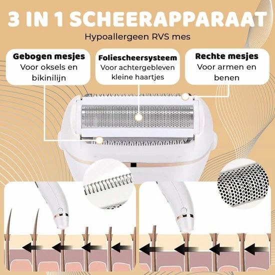 Gloednieuw π WVE Goods WVE Ladyshave Ontharingsapparaat - Ladyshaves Voor Vrouwen - Trimmer & Scheerapparaat Vrouw - Ontharen - Cadeau Voor Haar π€© 4 Gloednieuw π WVE Goods WVE Ladyshave Ontharingsapparaat - Ladyshaves Voor Vrouwen - Trimmer & Scheerapparaat Vrouw - Ontharen - Cadeau Voor Haar π€© - Afbeelding 2