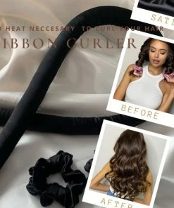 Aanbiedingen 💯 NOIRIEUX® Heatless Curls - Heatless Haarkruller - Zijde Haarkruller - Heatless Curling Ribbon Silk – Zwart 👍