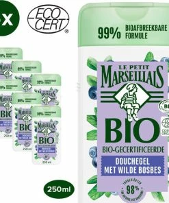 Beste deal 🔔 Le Petit Marseillais Verkwikkende Bio Douchegel, PH-huidneutraal, Wilde Bosbes, 6 X 250 Ml 🧨