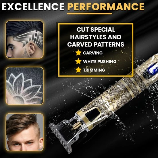 Beste Verkoop 🤩 Momo - Scheerapparaat Mannen - Trimmer - Tondeuse - Goud 🥰 4 Beste Verkoop 🤩 Momo - Scheerapparaat Mannen - Trimmer - Tondeuse - Goud 🥰 - Afbeelding 2