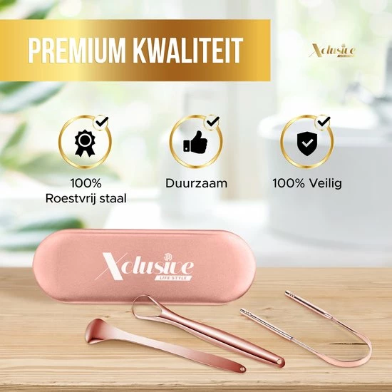 Nieuw 💯 Xclusive-lifestyle® Luxe Rosé Tongschraperset - RVS Tongreiniger - 4-Delig - Ayurveda - Tongschraper - Mondverzorging - Mondhygiëne - Luxe Case - Herbruikbaar & Duurzaam - Sinterklaas Cadeau 🔔 7 Nieuw 💯 Xclusive-lifestyle® Luxe Rosé Tongschraperset - RVS Tongreiniger - 4-Delig - Ayurveda - Tongschraper - Mondverzorging - Mondhygiëne - Luxe Case - Herbruikbaar & Duurzaam - Sinterklaas Cadeau 🔔 - Afbeelding 5