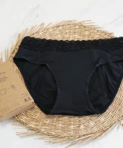 Beste deal ✨ Bamboozy Menstruatie Ondergoed 4-laags Mid-Heup Maat M 38-40 Zwart Period Underwear Duurzaam Menstrueren Incontinentie Zero Waste Daisy 😍 -L'Oréal Shop 550x550 1616