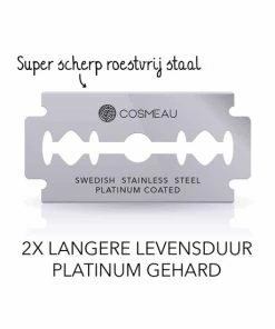Goedkoopste ⌛ Cosmeau Safety Razor Blades Voor Vrouwen Alle Lichaamsdelen - 50 Stuks Safety Razor Scheermesjes Mesjes Voor Bamboozy Safety Razors - Platinum - Zero Waste ⌛ -L'Oréal Shop 550x550 1643