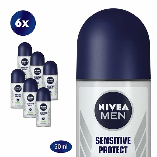 Kopen 🔔 NIVEA MEN Sensitive Protect - 6 X 50 Ml - Voordeelverpakking - Deodorant Roller ✔️ 3 Kopen 🔔 NIVEA MEN Sensitive Protect - 6 X 50 Ml - Voordeelverpakking - Deodorant Roller ✔️