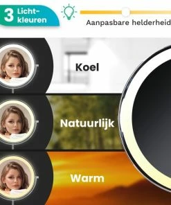 Beste deal 👏 Personal Care Make Up Spiegel Met Led Verlichting - 5X Vergroting - Wandspiegel Rond - Scheerspiegel Wandmodel - Badkamer - Douche - Chroom 👍 -L'Oréal Shop 550x550 172