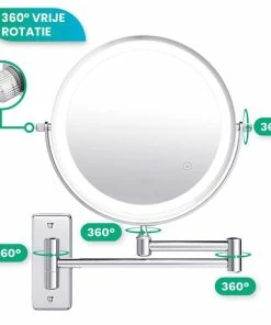 Beste deal 👏 Personal Care Make Up Spiegel Met Led Verlichting - 5X Vergroting - Wandspiegel Rond - Scheerspiegel Wandmodel - Badkamer - Douche - Chroom 👍 -L'Oréal Shop 550x550 179
