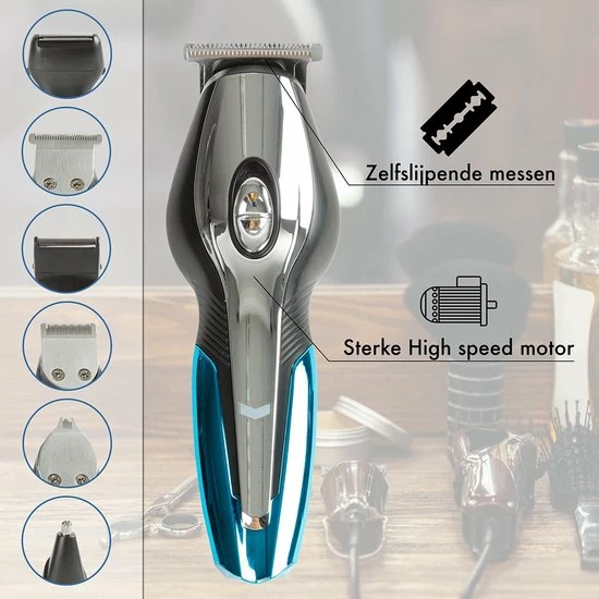 Beste Verkoop π BAESS 5-in-1 Tondeuse Voor Mannen - Baard En Lichaam - Bodygroomer - Neus En Oor - Trimmer - Blauw π₯ 7 Beste Verkoop π BAESS 5-in-1 Tondeuse Voor Mannen - Baard En Lichaam - Bodygroomer - Neus En Oor - Trimmer - Blauw π₯ - Afbeelding 5