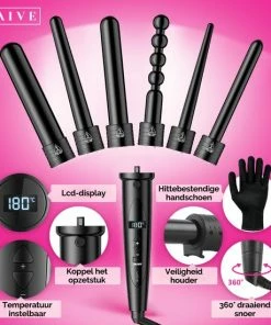 Hete verkoop 🥰 VAIVE Krultang Met 6 Opzetstukken - Haarkruller - Krultangen - Curling Iron - 32mm - 19 Mm - 25mm 😍 -L'Oréal Shop 550x550 275