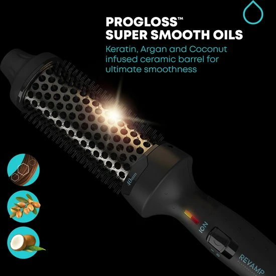 Nieuw 🤩 Revamp Progloss Keramische Warmteborstel - 40 Mm Krulborstel - 3 Meter Salonkabel - Fohnborstels ✔️ 15 Nieuw 🤩 Revamp Progloss Keramische Warmteborstel - 40 Mm Krulborstel - 3 Meter Salonkabel - Fohnborstels ✔️ - Afbeelding 13