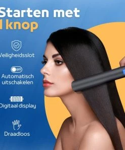 Goedkoop 🥰 Woodoro Draadloze 2-in-1 Stijltang En Krultang – Wave & Golvenkrultang – Keramische Platen - Fer à Lisser - Zwart 😍 -L'Oréal Shop 550x550 345