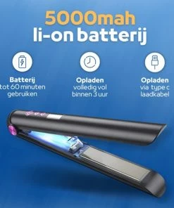 Goedkoop 🥰 Woodoro Draadloze 2-in-1 Stijltang En Krultang – Wave & Golvenkrultang – Keramische Platen - Fer à Lisser - Zwart 😍 -L'Oréal Shop 550x550 349