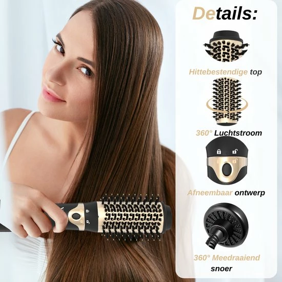 Kopen π VAIVE Fohnborstel Met 5 Opzetstukken - Fohn En Krulborstel - Krulborstel/Fohnborstel - Ronde Borstel - Stijlborstel βοΈ 6 Kopen π VAIVE Fohnborstel Met 5 Opzetstukken - Fohn En Krulborstel - Krulborstel/Fohnborstel - Ronde Borstel - Stijlborstel βοΈ - Afbeelding 4