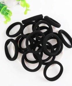 Gloednieuw 🔔 Elastiekjes 25 Stuks | Zwarte Haar Elastieken | Elastisch | Hoge Kwaliteit Haarelastiekjes | Zwart | Sparkolia 👏