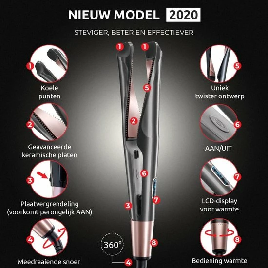 Beste Verkoop β¨ Boujee 2-in-1 Stijltang En Krultang π 11 Beste Verkoop β¨ Boujee 2-in-1 Stijltang En Krultang π - Afbeelding 9