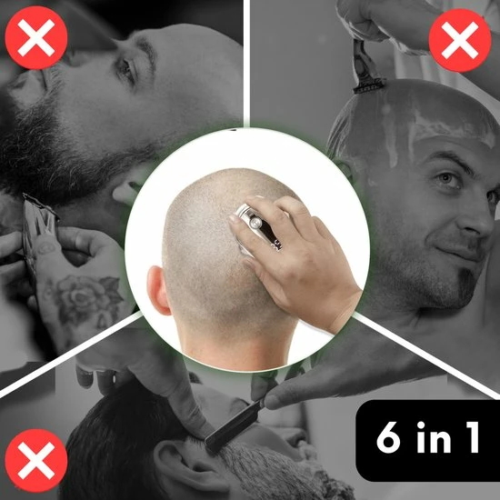 Top 10 🥰 Sansbeauté 6-in-1 Scheerapparaat Mannen – Trimmer - Nat & Droog - Face En Head Shaver – Hoofd Kaal Scheren - Draadloos Opladen - Opzetstukken - Skull Edition PRO - Gratis E-Book ✨ 7 Top 10 🥰 Sansbeauté 6-in-1 Scheerapparaat Mannen – Trimmer - Nat & Droog - Face En Head Shaver – Hoofd Kaal Scheren - Draadloos Opladen - Opzetstukken - Skull Edition PRO - Gratis E-Book ✨ - Afbeelding 5