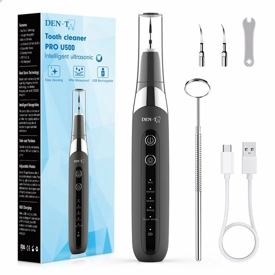 Goedkoop 💯 DEN-T® PRO U500 - Elektrische Sonische Tandsteen Verwijderaar - Zwart 🥰 3 Goedkoop 💯 DEN-T® PRO U500 - Elektrische Sonische Tandsteen Verwijderaar - Zwart 🥰