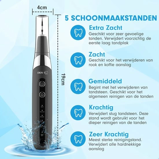 Goedkoop 💯 DEN-T® PRO U500 - Elektrische Sonische Tandsteen Verwijderaar - Zwart 🥰 4 Goedkoop 💯 DEN-T® PRO U500 - Elektrische Sonische Tandsteen Verwijderaar - Zwart 🥰 - Afbeelding 2