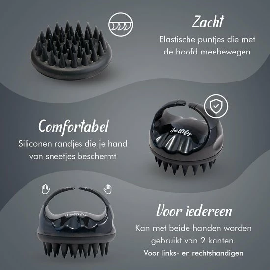 Aanbiedingen 🔔 Jollify® Siliconen Haarborstel & Scalp Massager – Hoofdhuid Massage Borstels – Anti Roos Shampoo Borstel & Hoofdhuid Borstel - Zwart ⭐ 8 Aanbiedingen 🔔 Jollify® Siliconen Haarborstel & Scalp Massager – Hoofdhuid Massage Borstels – Anti Roos Shampoo Borstel & Hoofdhuid Borstel - Zwart ⭐ - Afbeelding 6