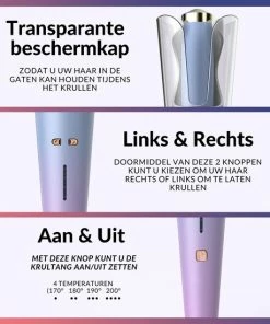 Promo 🎉 Automatische Krultang Keramische Haarkruller Hair Curler – Meerdere Kleuren – Blauw/Roze - RAVEG 🔔 -L'Oréal Shop 550x550 602