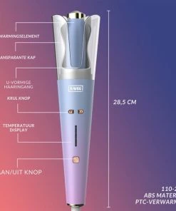 Promo 🎉 Automatische Krultang Keramische Haarkruller Hair Curler – Meerdere Kleuren – Blauw/Roze - RAVEG 🔔 -L'Oréal Shop 550x550 605
