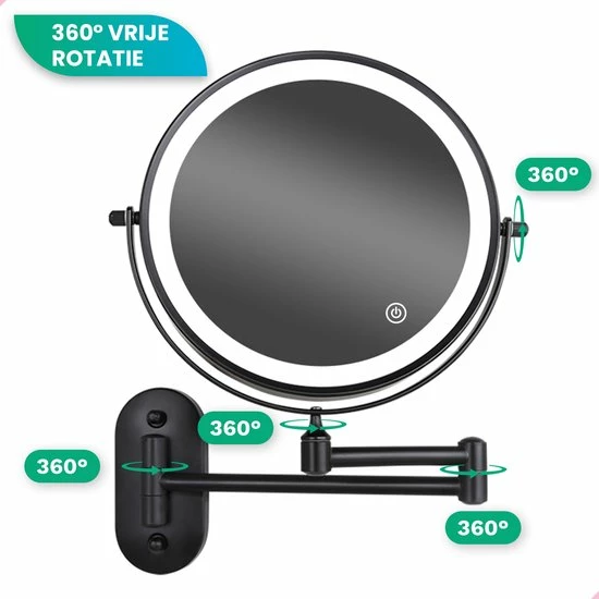 Beste recensies van π Personal Care Make Up Spiegel Met Led Verlichting - 5X Vergroting - Wandspiegel Rond - Scheerspiegel Wandmodel - Badkamer - Douche - Zwart π₯ 10 Beste recensies van π Personal Care Make Up Spiegel Met Led Verlichting - 5X Vergroting - Wandspiegel Rond - Scheerspiegel Wandmodel - Badkamer - Douche - Zwart π₯ - Afbeelding 8