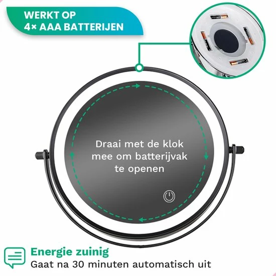 Beste recensies van π Personal Care Make Up Spiegel Met Led Verlichting - 5X Vergroting - Wandspiegel Rond - Scheerspiegel Wandmodel - Badkamer - Douche - Zwart π₯ 11 Beste recensies van π Personal Care Make Up Spiegel Met Led Verlichting - 5X Vergroting - Wandspiegel Rond - Scheerspiegel Wandmodel - Badkamer - Douche - Zwart π₯ - Afbeelding 9