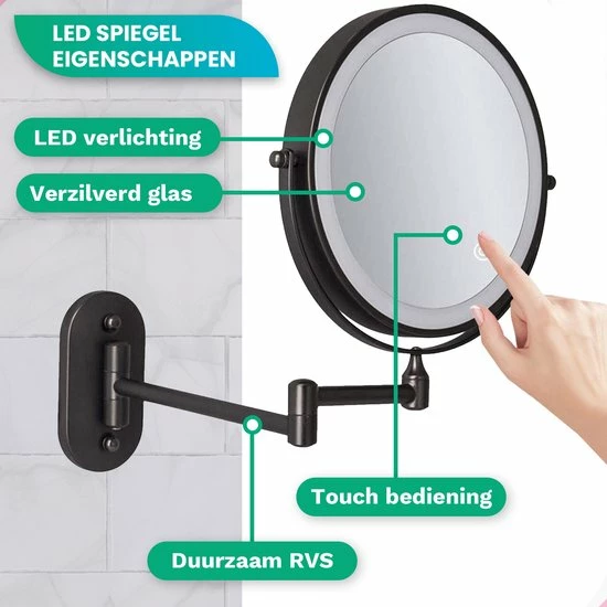 Beste recensies van π Personal Care Make Up Spiegel Met Led Verlichting - 5X Vergroting - Wandspiegel Rond - Scheerspiegel Wandmodel - Badkamer - Douche - Zwart π₯ 13 Beste recensies van π Personal Care Make Up Spiegel Met Led Verlichting - 5X Vergroting - Wandspiegel Rond - Scheerspiegel Wandmodel - Badkamer - Douche - Zwart π₯ - Afbeelding 11