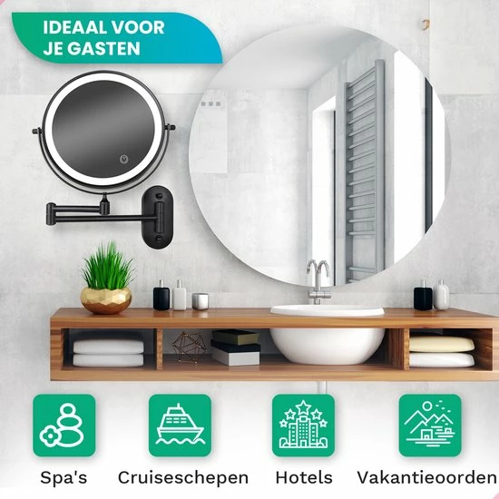 Beste recensies van π Personal Care Make Up Spiegel Met Led Verlichting - 5X Vergroting - Wandspiegel Rond - Scheerspiegel Wandmodel - Badkamer - Douche - Zwart π₯ 15 Beste recensies van π Personal Care Make Up Spiegel Met Led Verlichting - 5X Vergroting - Wandspiegel Rond - Scheerspiegel Wandmodel - Badkamer - Douche - Zwart π₯ - Afbeelding 13