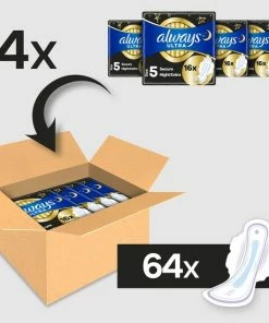 Kopen 🔥 Always Ultra Secure Night Extra - Maat 5 - Maandverband Met Vleugels - Voordeelbox 64 Stuks 😉 -L'Oréal Shop 550x550 744