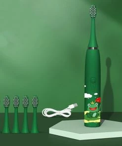 Groothandel ⌛ CoolHome Sonic Kikker - Elektrische Tandenborstel Geschikt Voor Peuters En Kinderen - Kindertandenborstel - Groen 😀