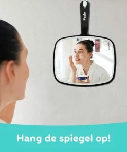 Beste deal ✨ Fesio Handspiegel Met Handvat - 15 X 12 Cm Spiegeloppervlak - Make Up Spiegel/Scheerspiegel/Kappersspiegel - Zwart 😉 -L'Oréal Shop 550x550 830