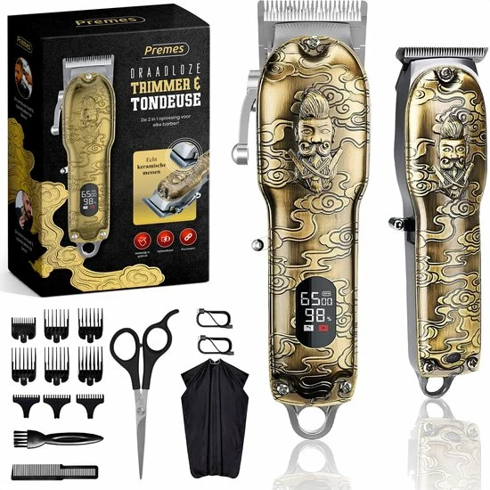 Nieuw β€οΈ Premes Professionele Draadloze Tondeuse - Trimmer - Haar - Baard - Tondeuse Mannen Hoofdhaar - Haartrimmer - Hair - Tondeuse Cheveux - Trimmer Baard - Trimmerset - Tondeuses - Cadeau Voor Man - Vrouw - Sinterklaas Cadeautjes - Mannen - Vrouwen π 3 Nieuw β€οΈ Premes Professionele Draadloze Tondeuse - Trimmer - Haar - Baard - Tondeuse Mannen Hoofdhaar - Haartrimmer - Hair - Tondeuse Cheveux - Trimmer Baard - Trimmerset - Tondeuses - Cadeau Voor Man - Vrouw - Sinterklaas Cadeautjes - Mannen - Vrouwen π