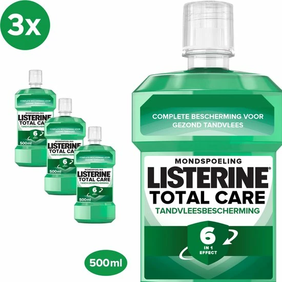 Hete verkoop π LISTERINE Total Care Tandvleesbescherming: Mondspoeling Voor Complete Bescherming Voor Gezond Tandvlees Met 6-in-1 Effect - Met Essentiële Oliën, Fluoride En Zinkformule, 3 X 500 Ml 𧨠3 Hete verkoop π LISTERINE Total Care Tandvleesbescherming: Mondspoeling Voor Complete Bescherming Voor Gezond Tandvlees Met 6-in-1 Effect - Met Essentiële Oliën, Fluoride En Zinkformule, 3 X 500 Ml π§¨